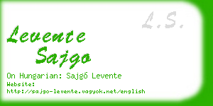 levente sajgo business card